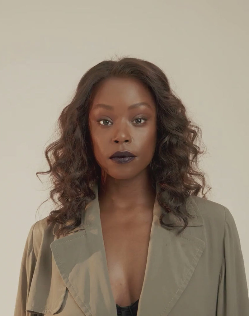 Video showing Provenir 2N medium brown hairpiece with long defined curls